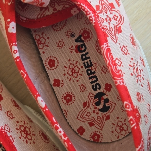 Superga Bandana Mix Sneakers Pink and Red NWT - Picture 9 of 13